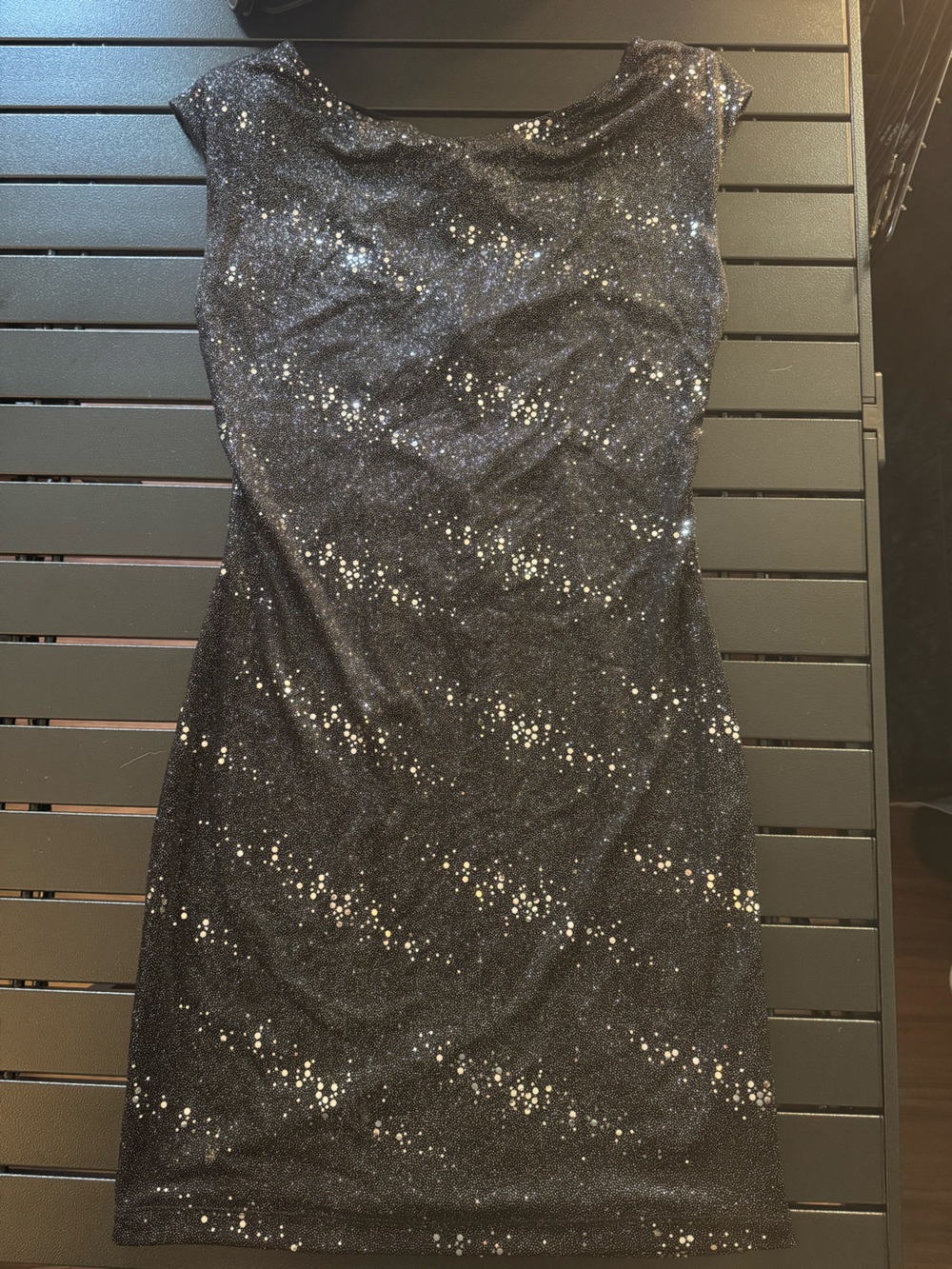 GUESS Black Sequin Cocktail Dress